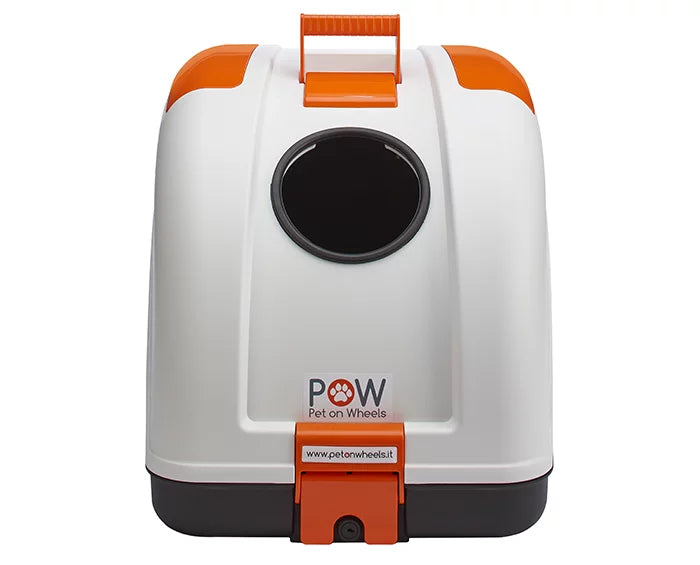 POW Pet On Wheels Base Preta / Topo Branco / Pegas Laranjas