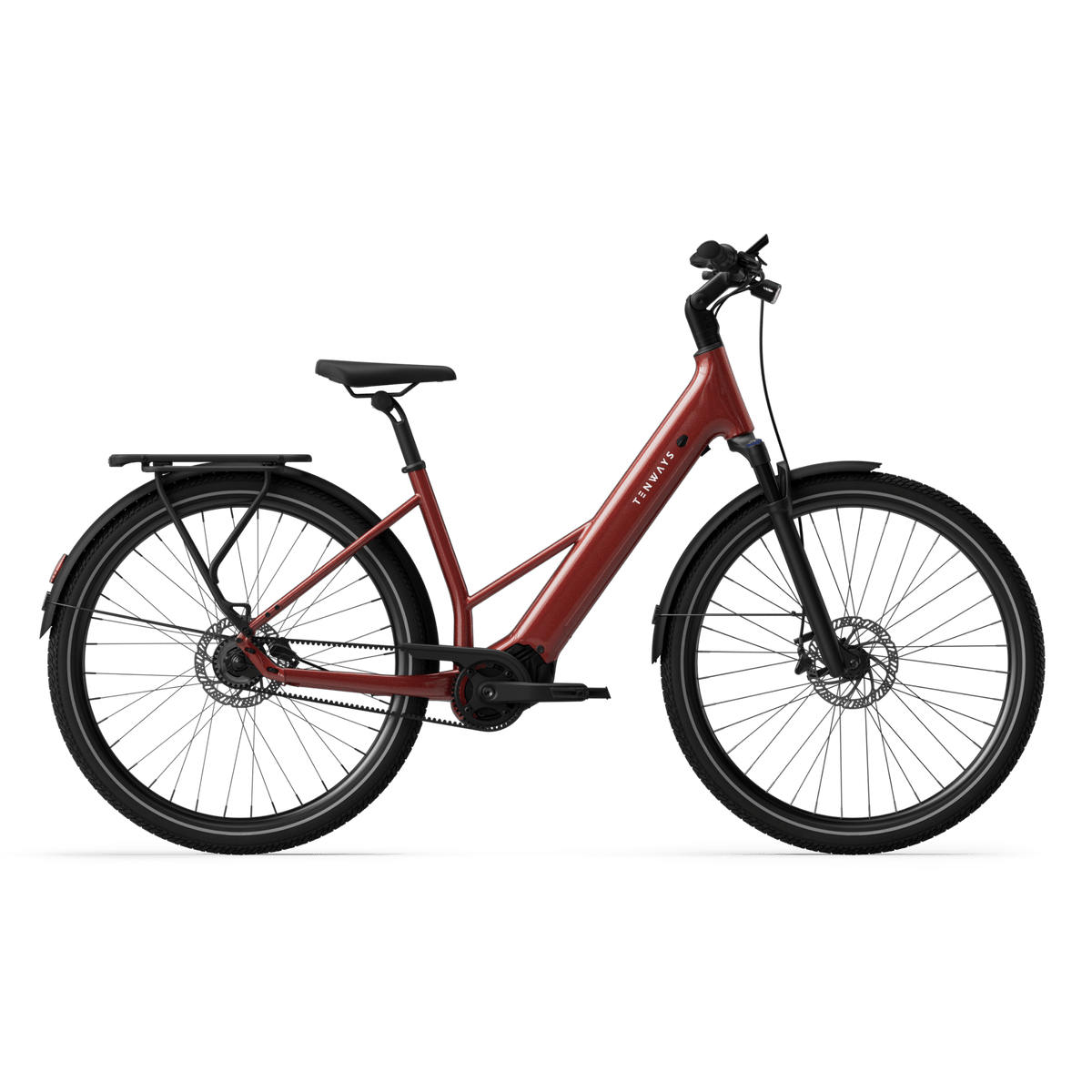 Bicicleta Elétrica TENWAYS AGO AIR – Velvet Red (correia)