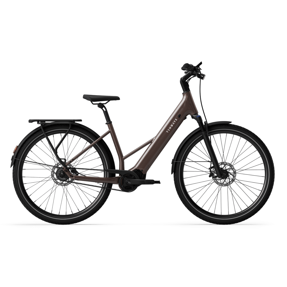 Bicicleta Elétrica TENWAYS AGO AIR – Walnut Brown (correia)