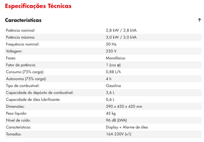 Gerador AVR KPC Energy KPC3900G