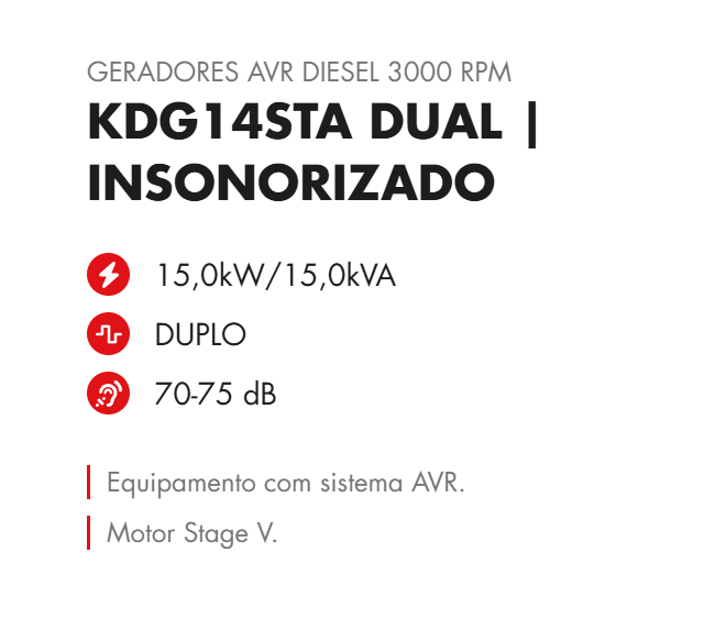 Gerador Ribe KDG14STA DUAL | INSONORIZADO