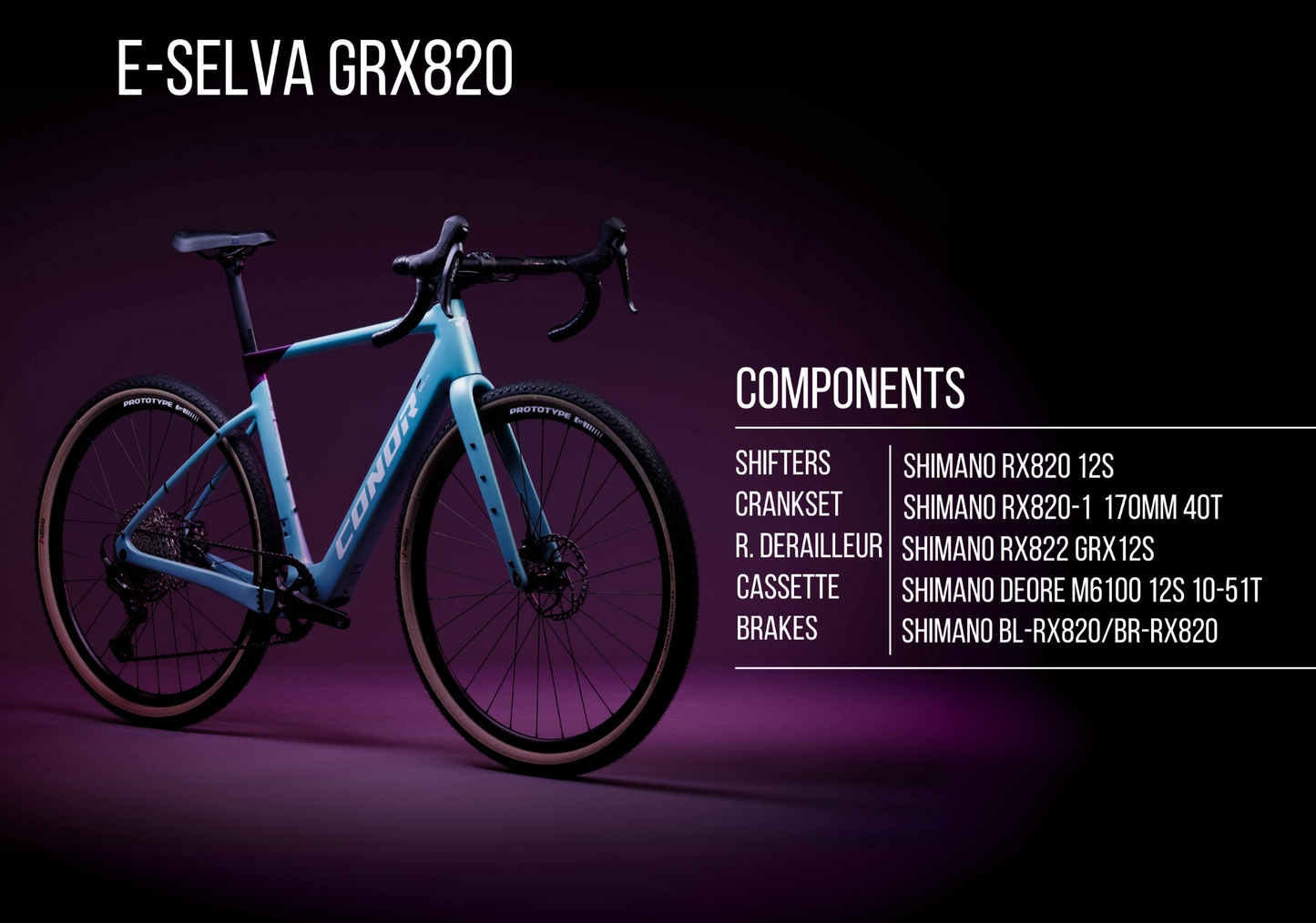Bicicleta Elétrica Conor E-SELVA GRX 820