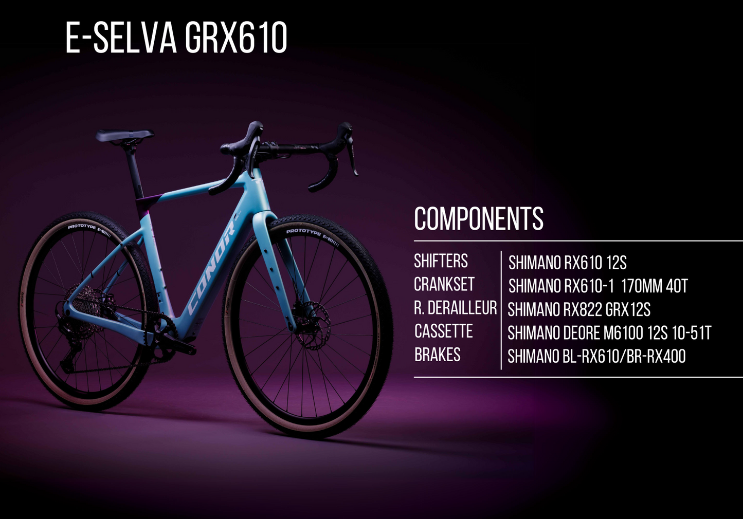 Bicicleta Elétrica Conor E-SELVA GRX 610