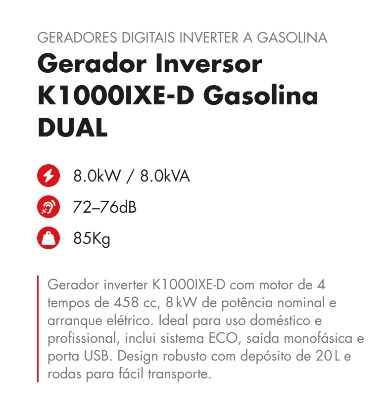 Gerador Inverter Ribe K1000IXE-D