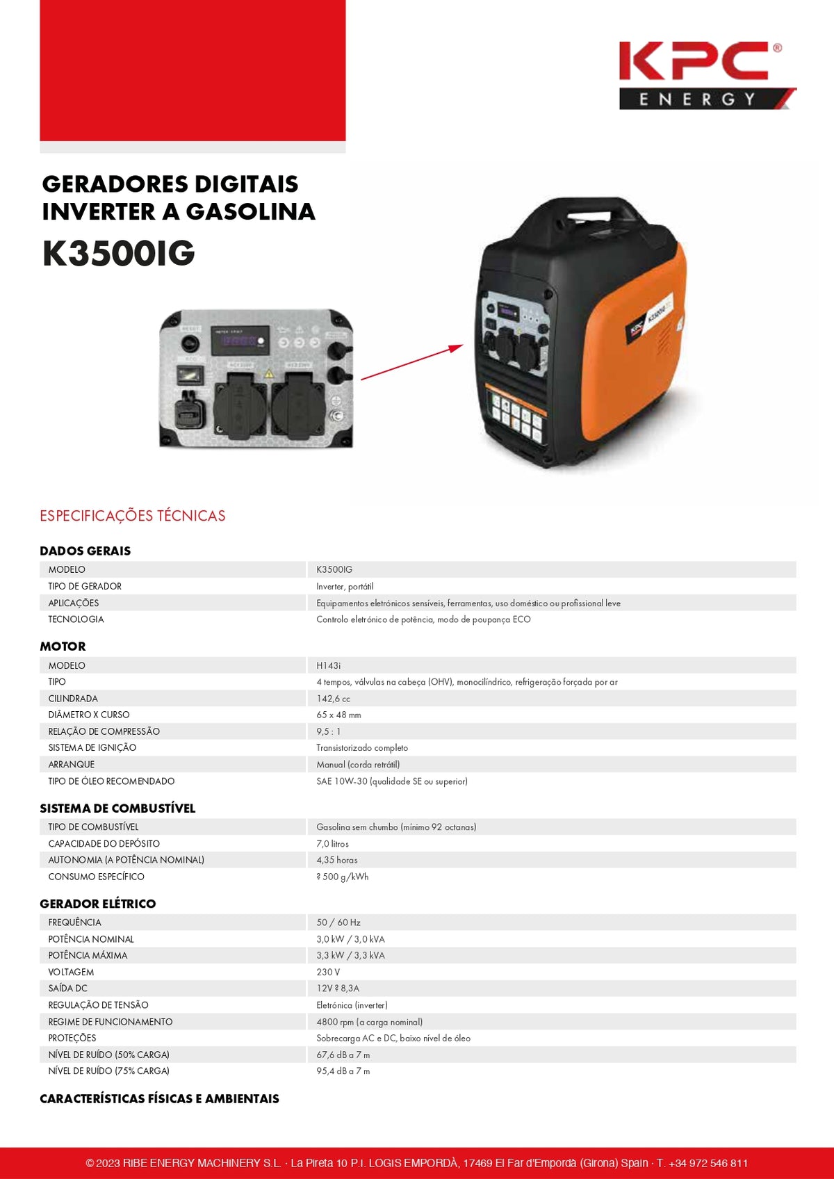 Gerador Inverter Ribe K3500IG – foto 3