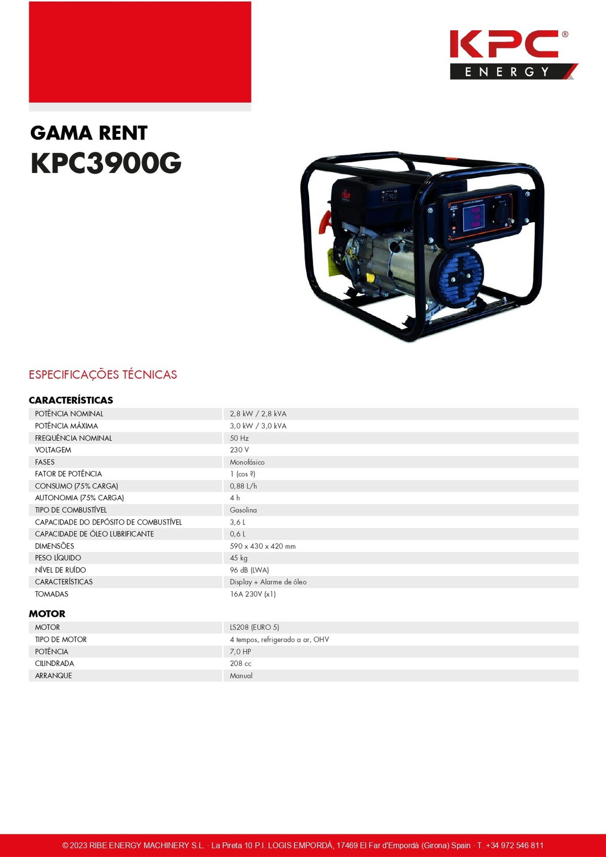 Gerador AVR Ribe KPC3900G – foto 2