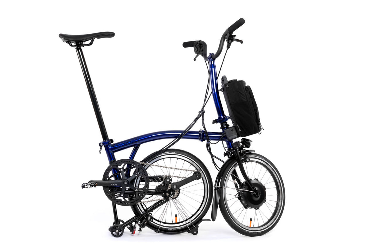 Bicicleta Elétrica Dobrável Brompton Electric P Line Blue Bolt Lacquer – foto 2