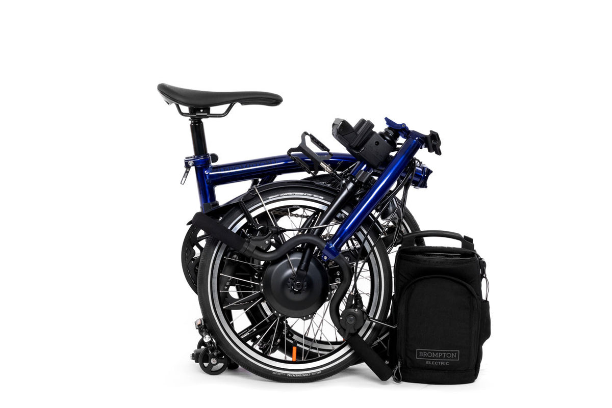 Bicicleta Elétrica Dobrável Brompton Electric P Line Blue Bolt Lacquer – foto 3