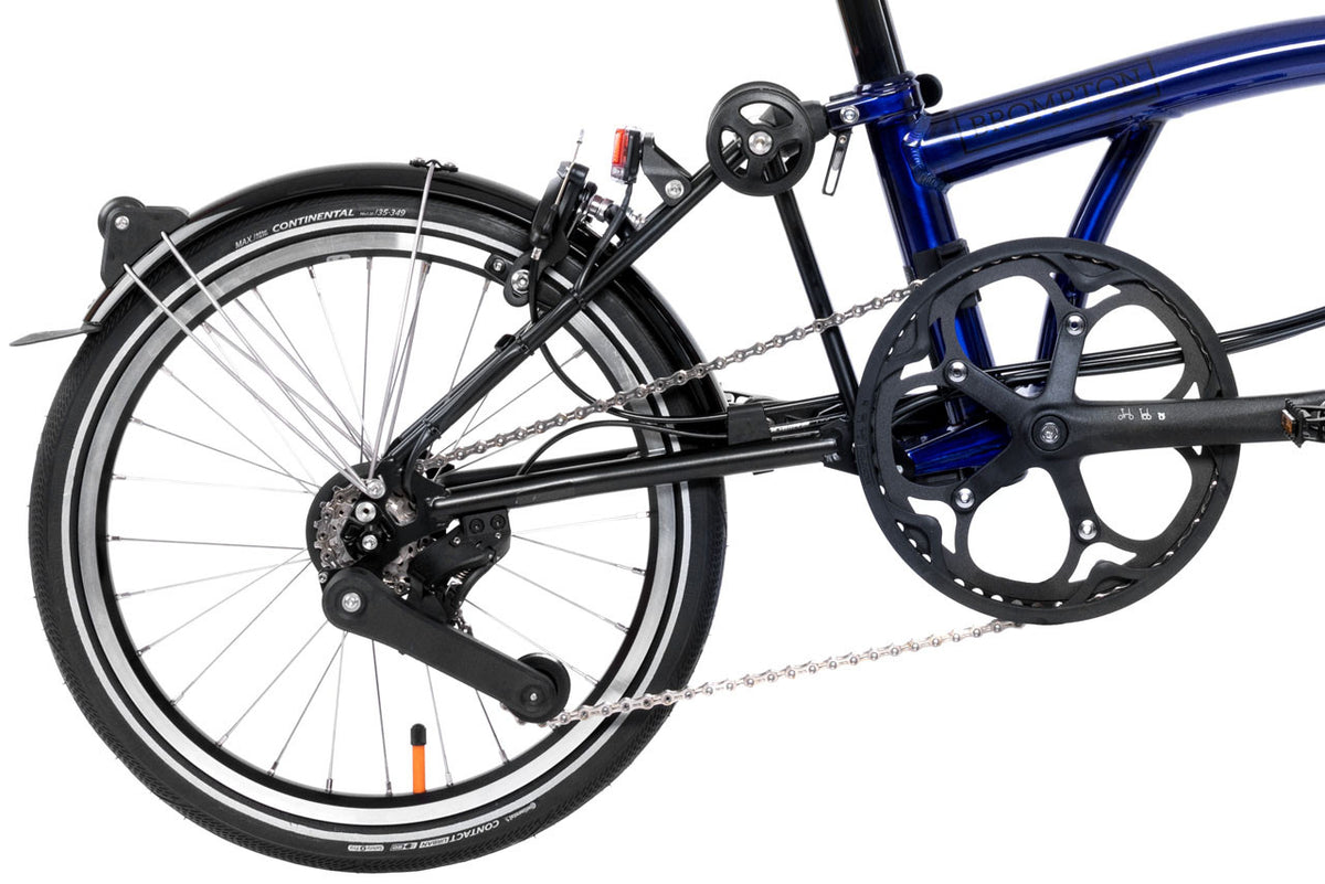 Bicicleta Elétrica Dobrável Brompton Electric P Line Blue Bolt Lacquer – foto 5