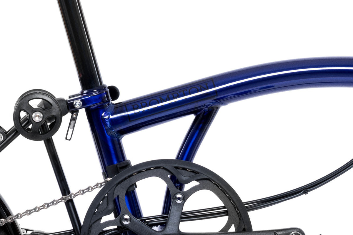 Bicicleta Elétrica Dobrável Brompton Electric P Line Blue Bolt Lacquer – foto 6