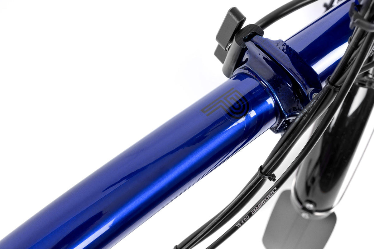 Bicicleta Elétrica Dobrável Brompton Electric P Line Blue Bolt Lacquer – foto 7