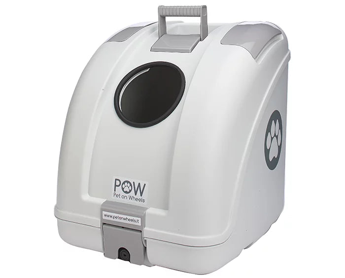 Transportador para Animais POW Pet on Wheels Branco / Pegas Cinzentas