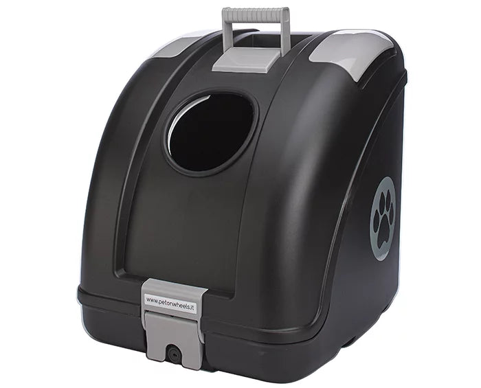 Transportador para Animais POW Pet on Wheels Preto / Pegas Cinzentas