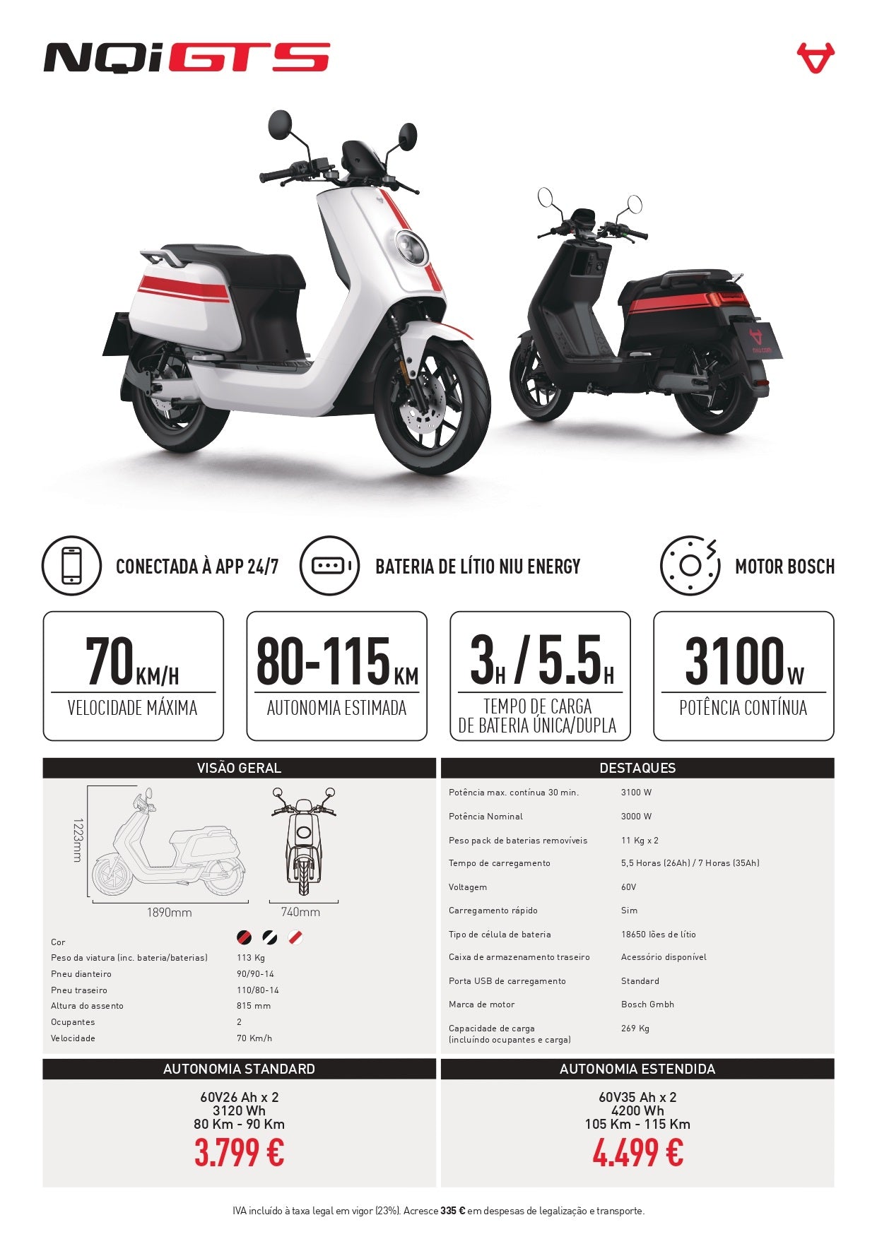 Scooter Elétrica NIU NQi GTS