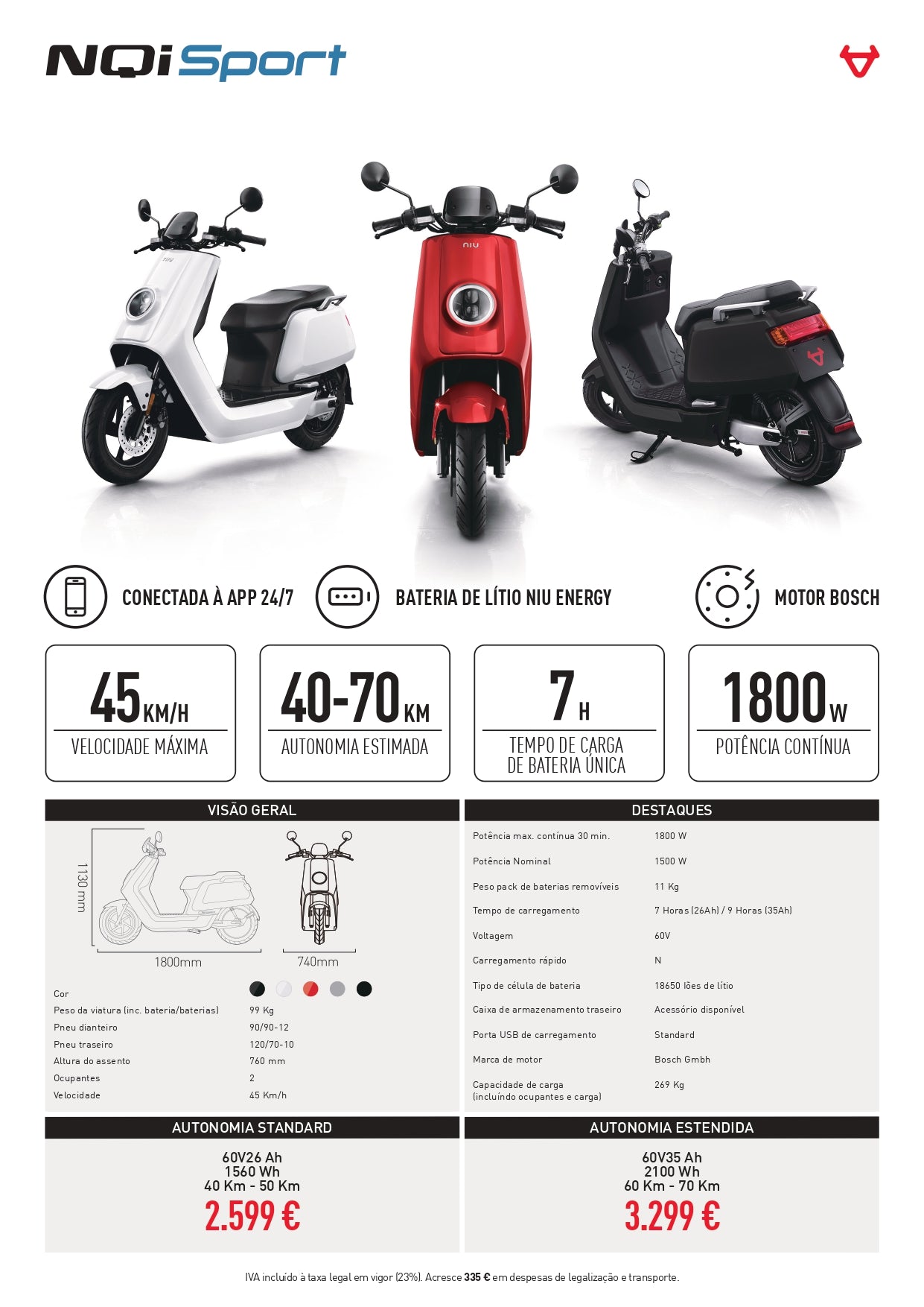 Scooter Elétrica NIU NQi Sport